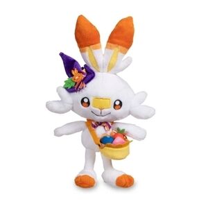 Pokemon Center Scorbunny Pumpkin Celebration Poké plush